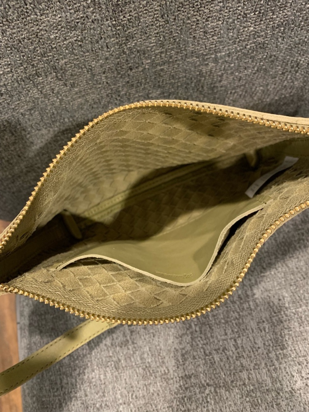 Madewell Olive Woven Leather Crossbody - Picture 2 of 4